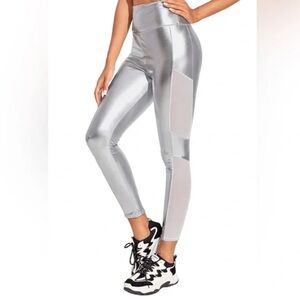 Shimmering Silver Women's Leggings